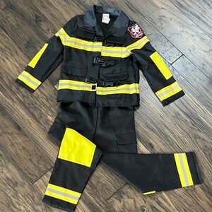 Disguise Firefighter Costume - Black and Yellow